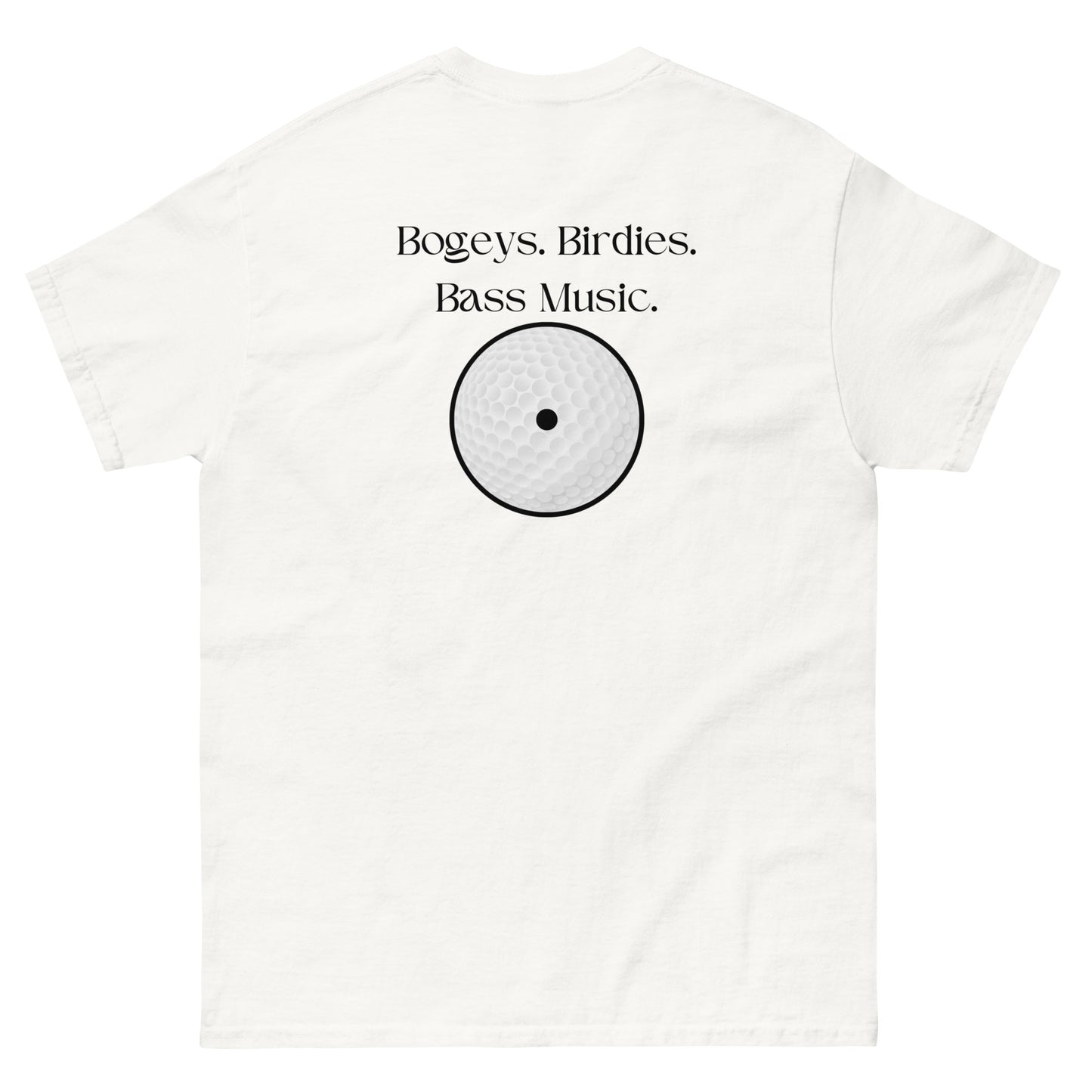 Bogeys Birdies Bass Music Scratch Golf Club Series Tee - Summer 2024 Collection